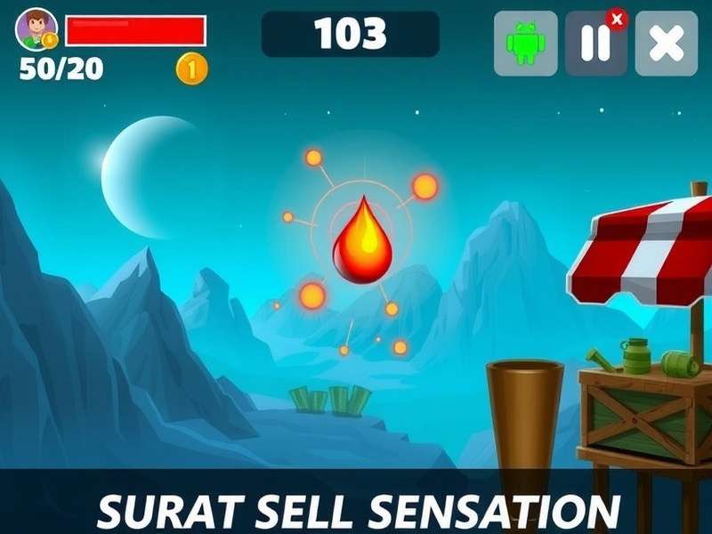 Vibrant Surat market trading in the game Surat Sell Sensation gameplay screenshot